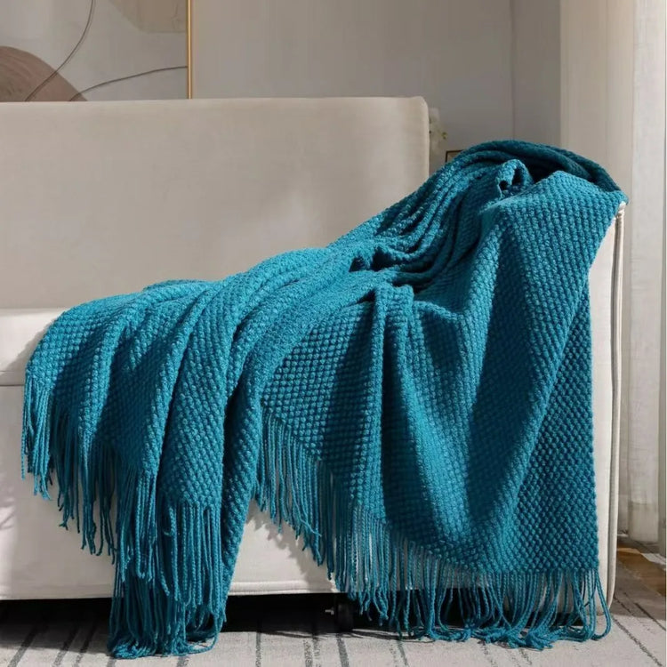 2025 tassel towel throw blanket for sofa, bed, or bedside flag