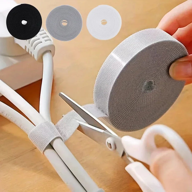 Removable cable tie for cords and data cables