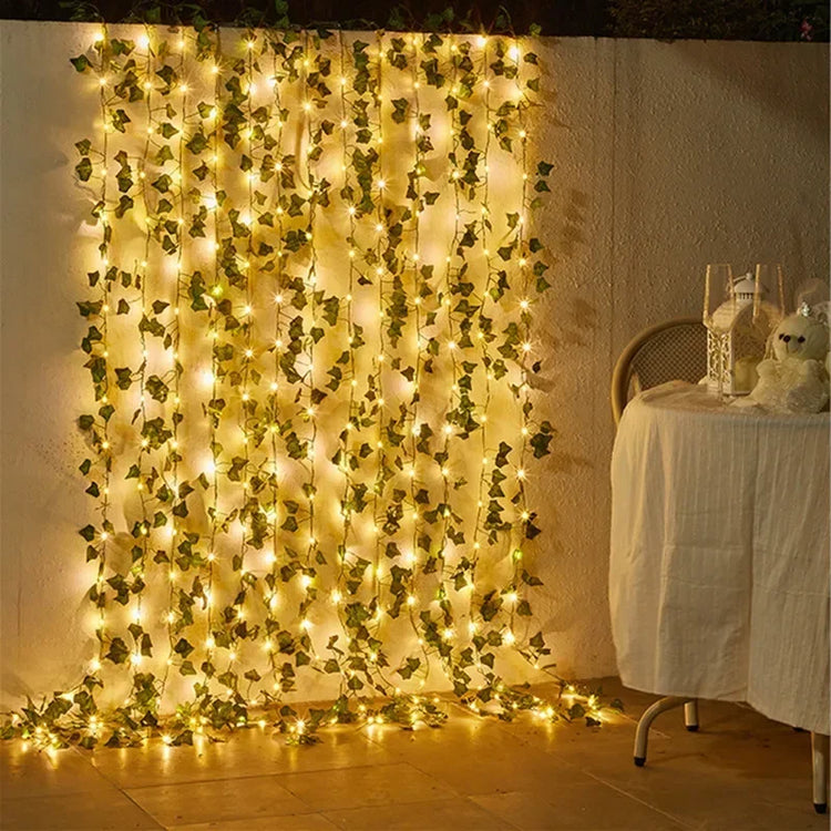 Decorative flower garland lights with LED fairy lights for creating ambiance
