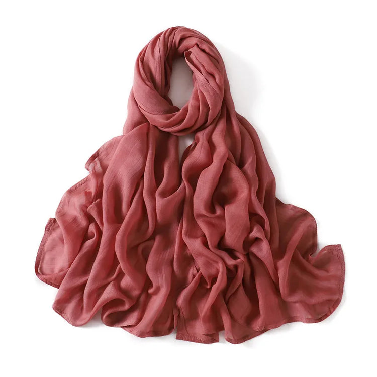 Elegant large hijab scarf in plain design, ideal for prayer, casual wear, or layering