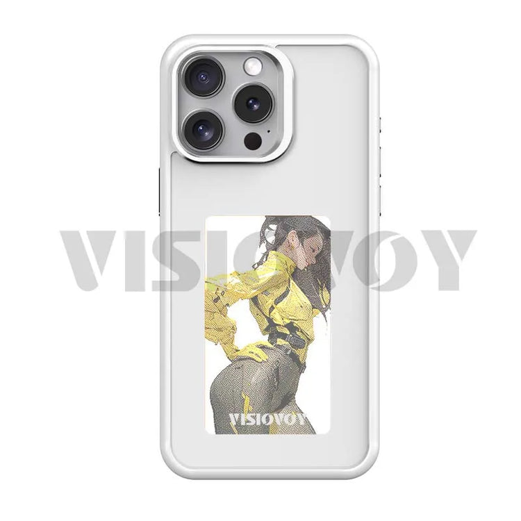 Customizable NFC E-Ink Phone Case with 400×800 Display for iPhone 15 Pro