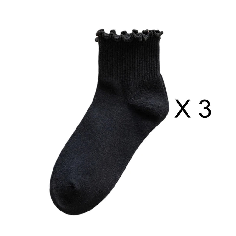 Casual ruffle socks for everyday wear