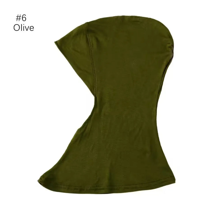 Elastic inner hijab cap ensuring snug fit under veils and shawl