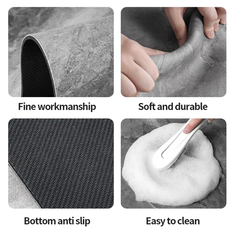 Toilet and bathtub side carpet with strong absorption