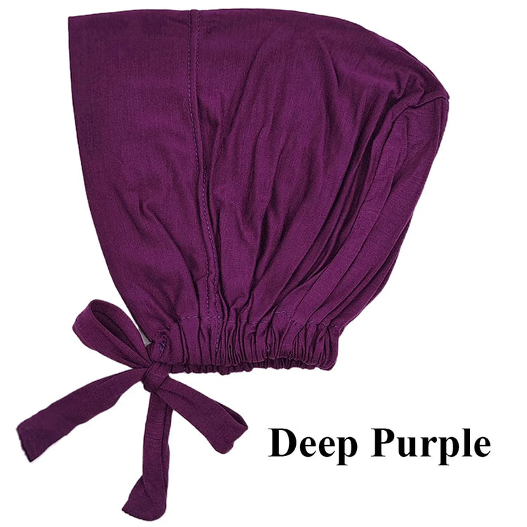 Soft modal Muslim turban hat for women, used as inner hijab cap or underscarf bonnet
