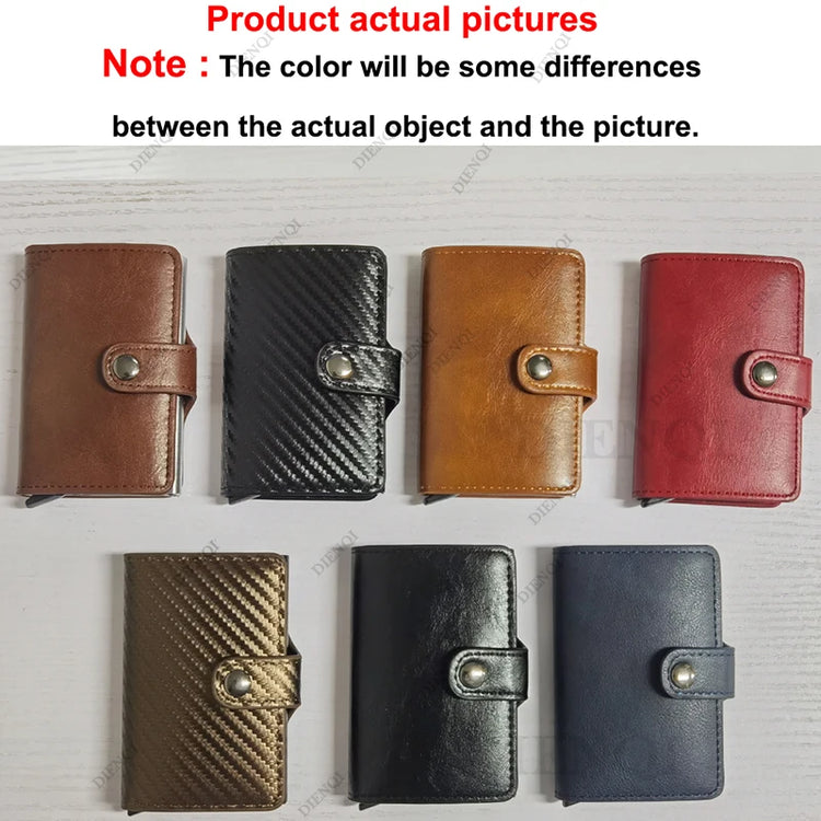 Black smart wallet with RFID blocking feature