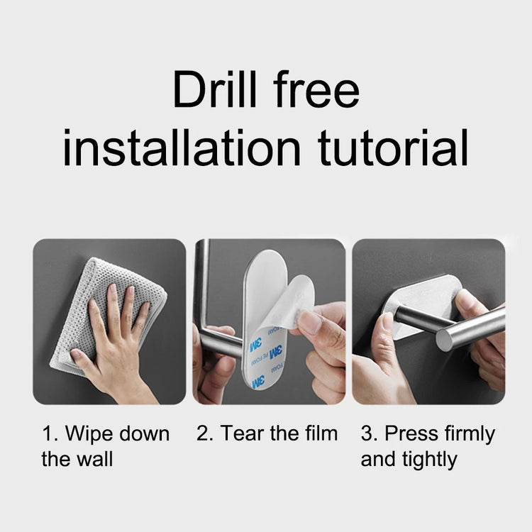 Plastic wrap and toilet paper holder with easy wall mount installation