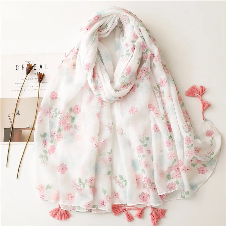 High quality lightweight pashmina stole, styled as a Muslim hijab or fashion wrap