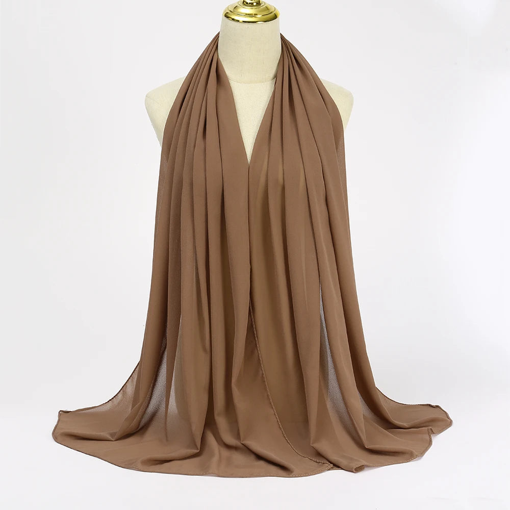 Elegant chiffon hijab wrap with breathable fabric, perfect for modest fashion