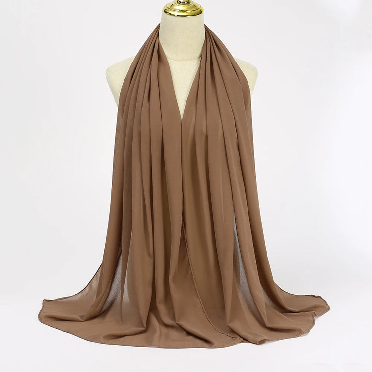 Elegant chiffon hijab wrap with breathable fabric, perfect for modest fashion