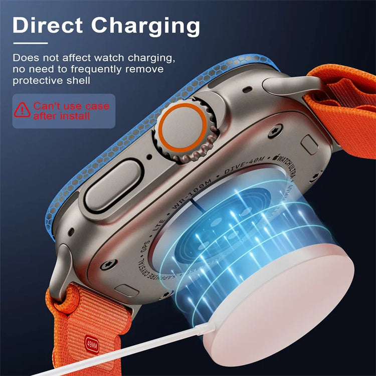 Anti-scratch tempered glass film for Apple Watch Ultra 2 with precise fit and high transparency