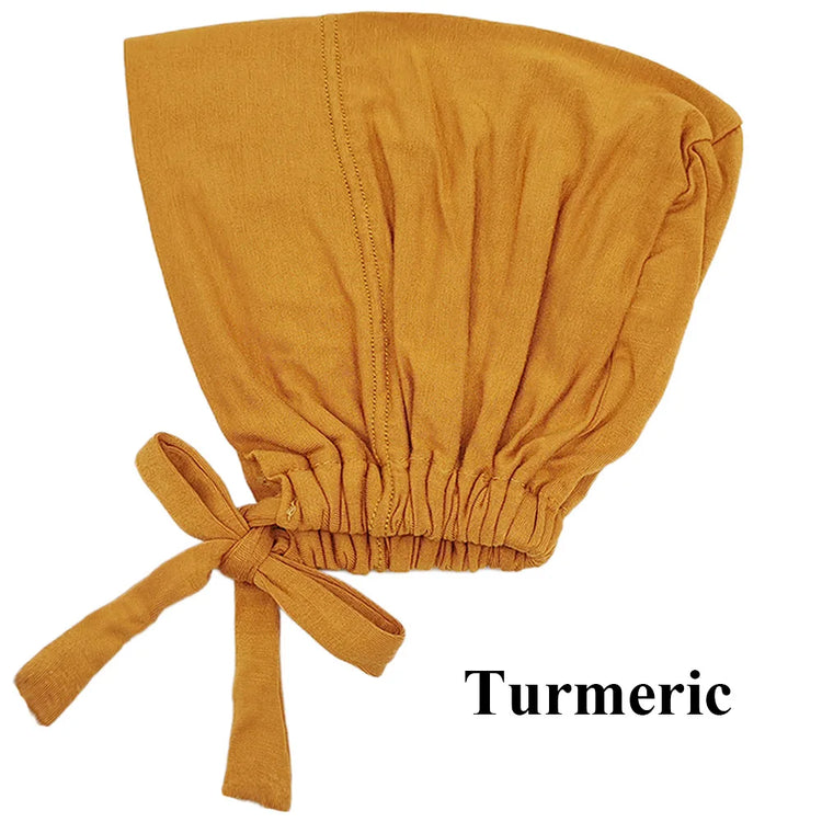 Soft modal Muslim turban hat for women, used as inner hijab cap or underscarf bonnet