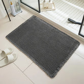 Machine-washable bath mat for toilet and wash basin