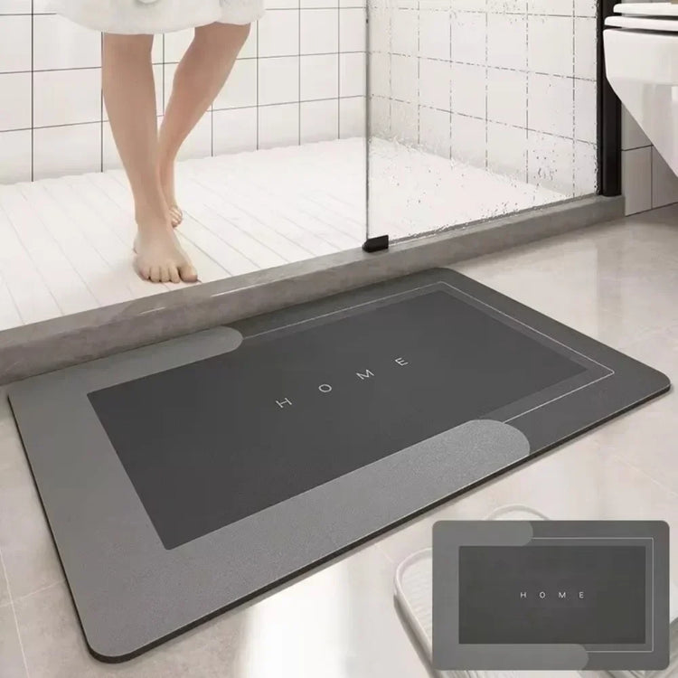 Water-absorbing bath mat with anti-skid backing