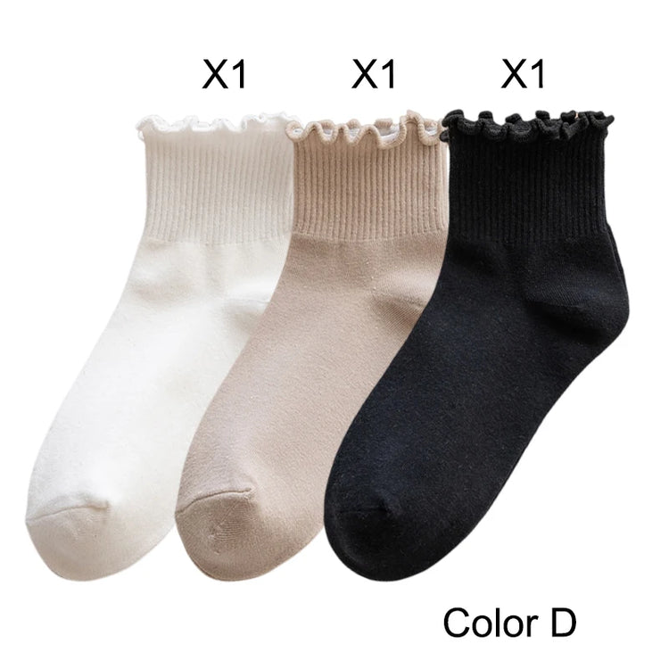 Casual ruffle socks for everyday wear
