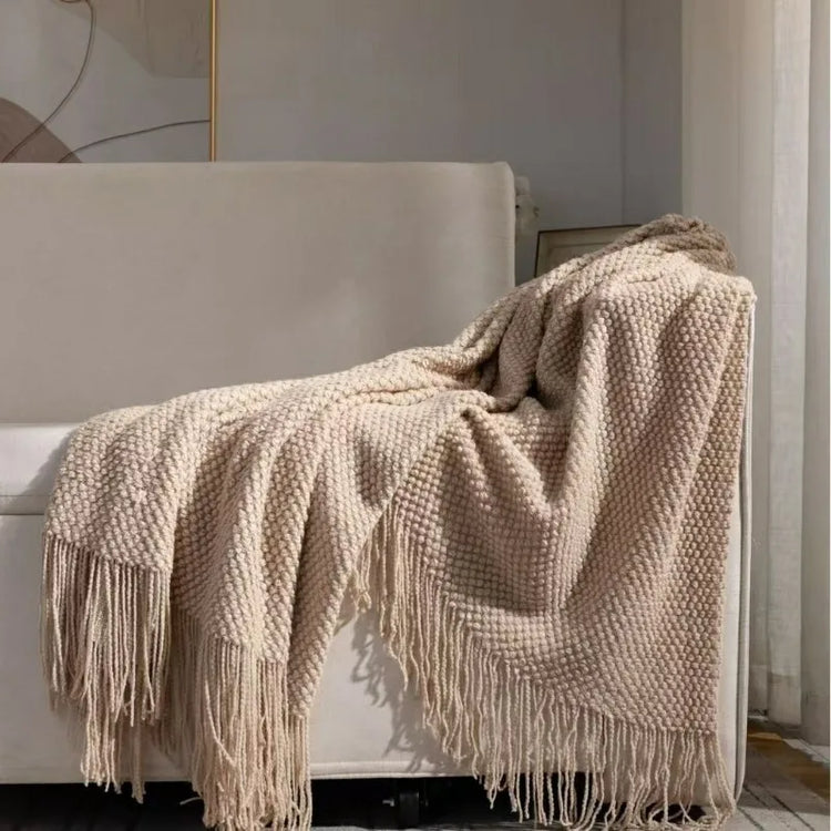 2025 tassel towel throw blanket for sofa, bed, or bedside flag