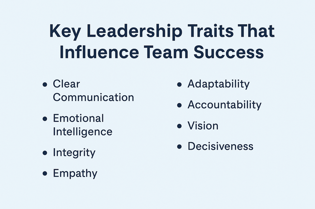 Key leadership traits that influence team success.