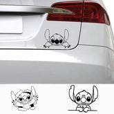 Stitch peeking vinyl decal for car window, bumper, or laptop decoration 