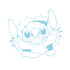 Stitch peeking vinyl decal for car window, bumper, or laptop decoration 
