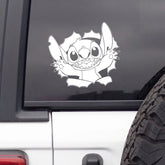 Stitch peeking vinyl decal for car window, bumper, or laptop decoration 