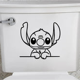 Stitch peeking vinyl decal for car window, bumper, or laptop decoration 