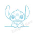 Stitch peeking vinyl decal for car window, bumper, or laptop decoration 