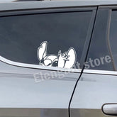 Stitch peeking vinyl decal for car window, bumper, or laptop decoration 
