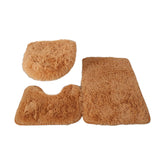 3-piece bath mat set with toilet lid cover