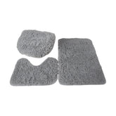 3-piece bath mat set with toilet lid cover