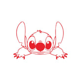 Stitch peeking vinyl decal for car window, bumper, or laptop decoration 