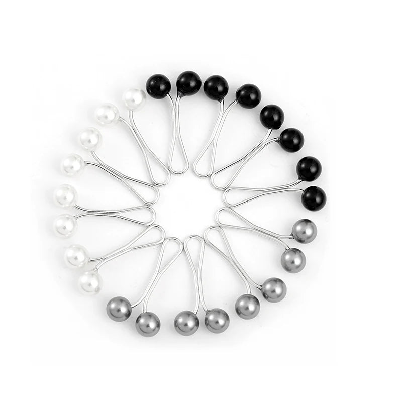 Elegant faux pearl brooch clips for women&