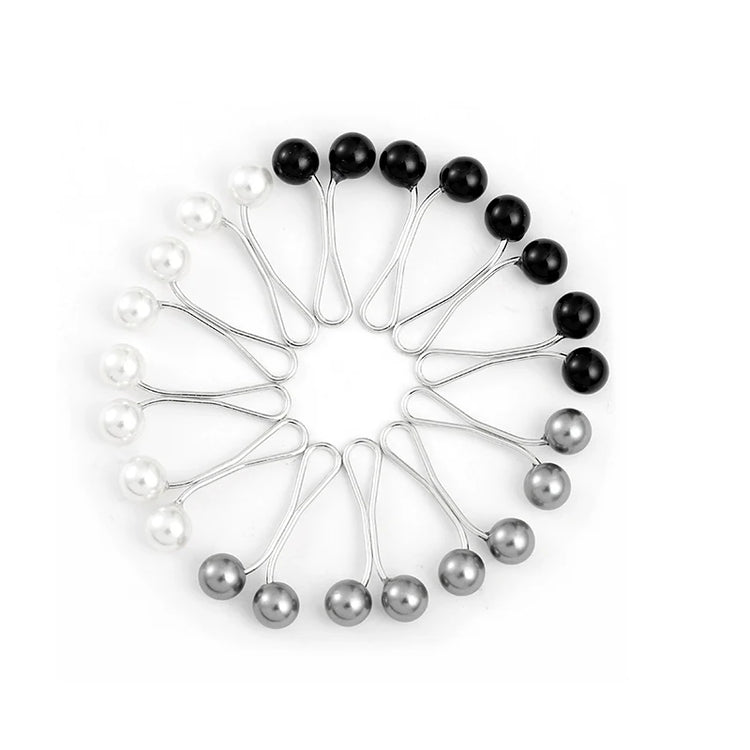 Elegant faux pearl brooch clips for women&