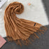 Soft long pashmina wrap used as hijab, headband, or stylish winter stole