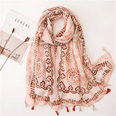 High quality lightweight pashmina stole, styled as a Muslim hijab or fashion wrap