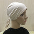 Cotton inner hijab with adjustable tie-back design, breathable and comfortable fit
