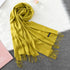 Soft long pashmina wrap used as hijab, headband, or stylish winter stole