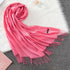 Soft long pashmina wrap used as hijab, headband, or stylish winter stole