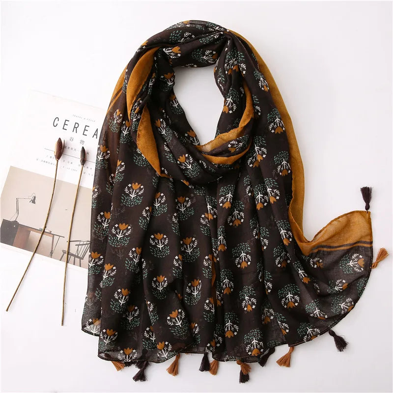 High quality lightweight pashmina stole, styled as a Muslim hijab or fashion wrap