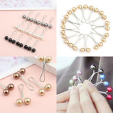 Elegant faux pearl brooch clips for women&