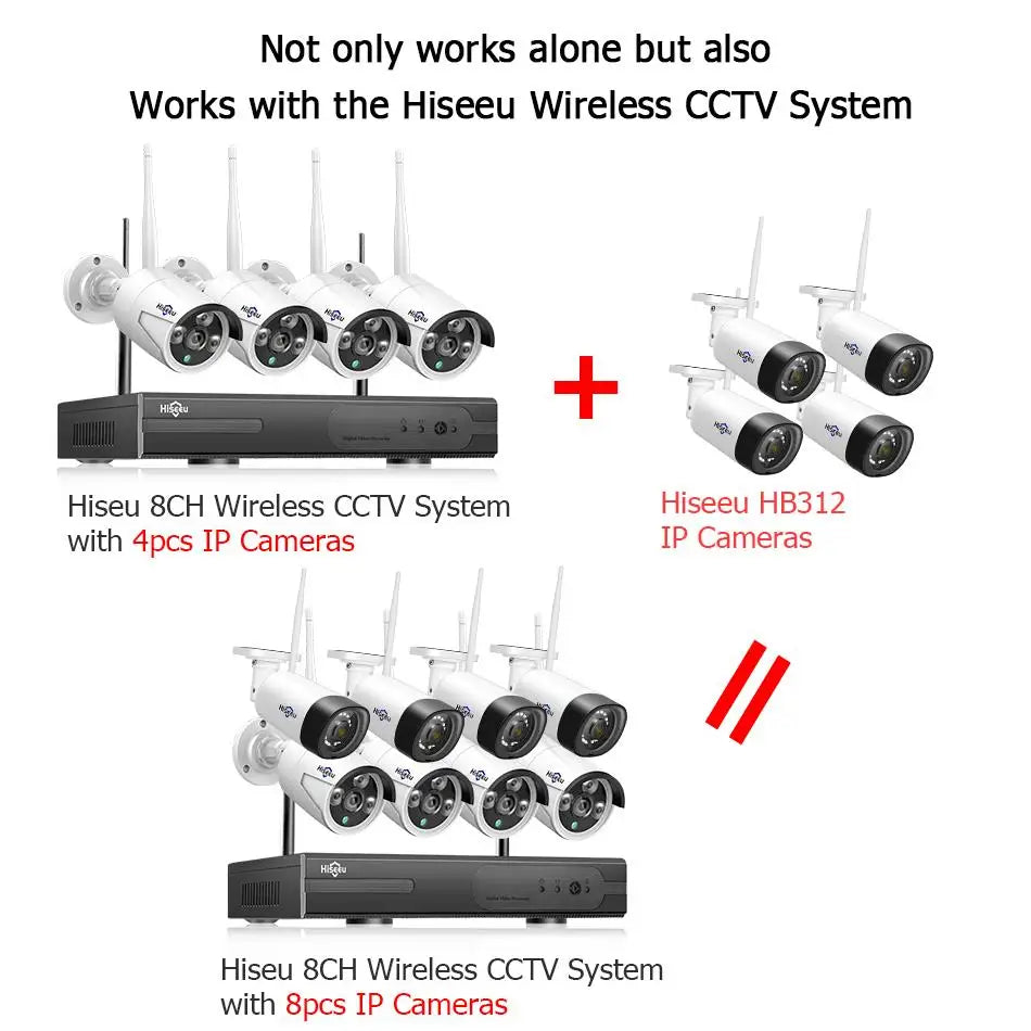 Hiseeu 5MP Outdoor IP Camera with Two-Way Audio and IP66 Waterproof Rating