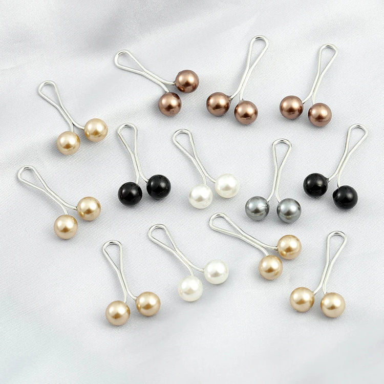 Elegant faux pearl brooch clips for women&