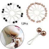 Elegant faux pearl brooch clips for women&