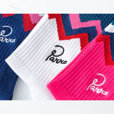 3 Pairs/box Socks Men's Autumn Fashion Skateboard Sports Letter Embroidery Lovers White /Red /Blue Trend Hip Hop Cotton Socks