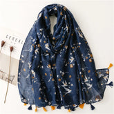 High quality lightweight pashmina stole, styled as a Muslim hijab or fashion wrap