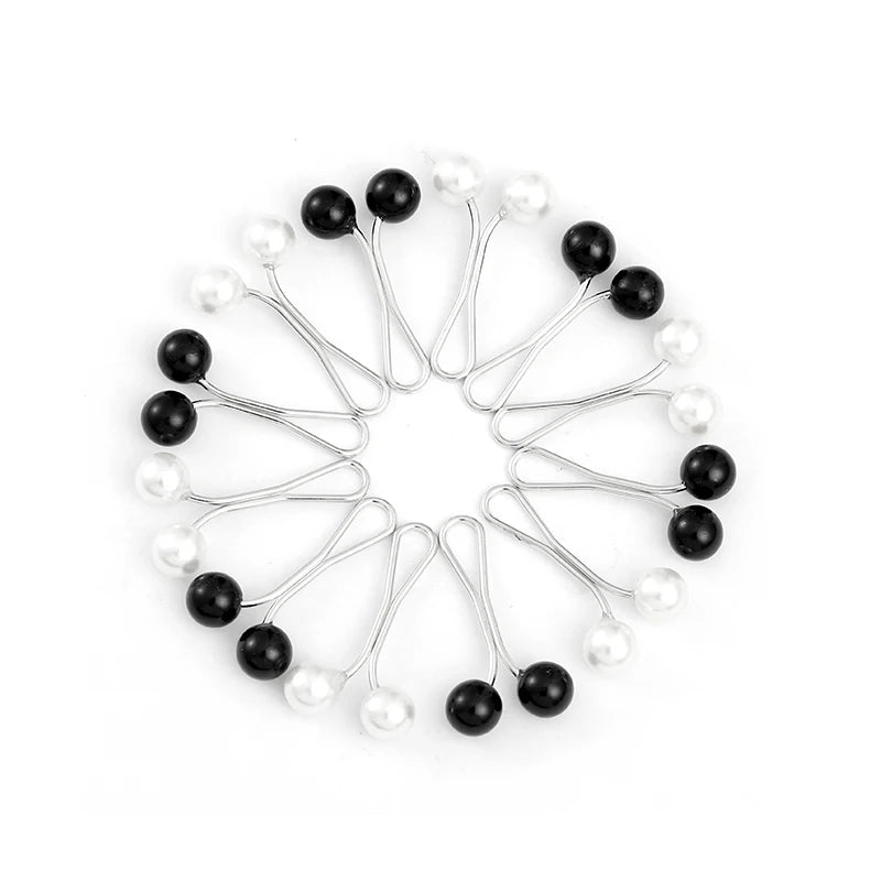 Elegant faux pearl brooch clips for women&