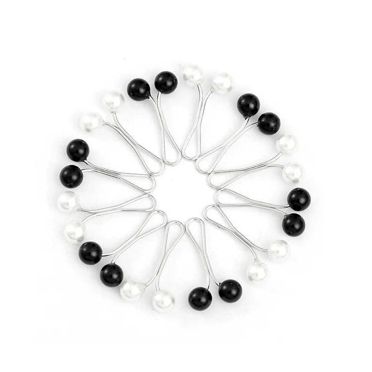 Elegant faux pearl brooch clips for women&