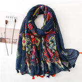 High quality lightweight pashmina stole, styled as a Muslim hijab or fashion wrap