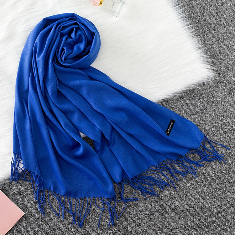 Soft long pashmina wrap used as hijab, headband, or stylish winter stole