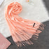 Soft long pashmina wrap used as hijab, headband, or stylish winter stole