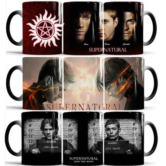Supernatural 320mL Heat-sensitive Color Changing Magic Ceramic Coffee Tea Milk Cup